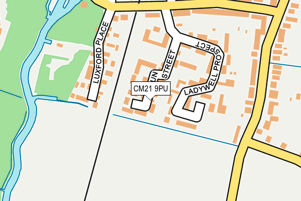 CM21 9PU map - OS OpenMap – Local (Ordnance Survey)