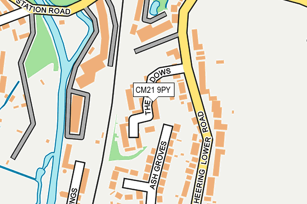 CM21 9PY map - OS OpenMap – Local (Ordnance Survey)