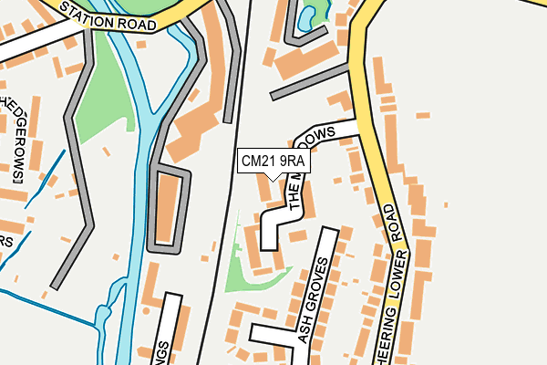 CM21 9RA map - OS OpenMap – Local (Ordnance Survey)
