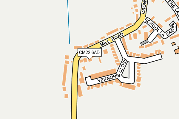 CM22 6AD map - OS OpenMap – Local (Ordnance Survey)