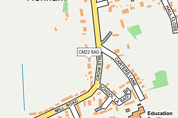 CM22 6AG map - OS OpenMap – Local (Ordnance Survey)