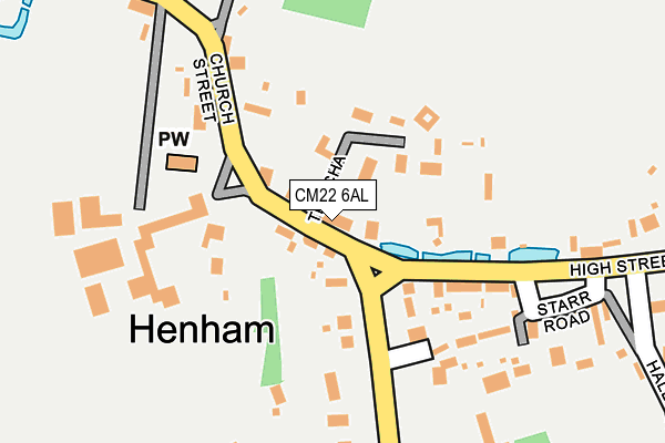 Map of HENHAM TAVERN LTD at local scale