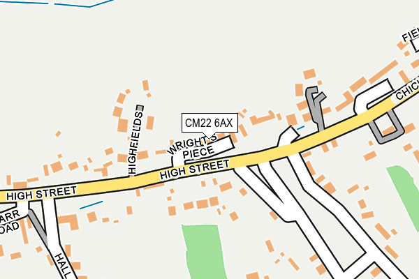 CM22 6AX map - OS OpenMap – Local (Ordnance Survey)