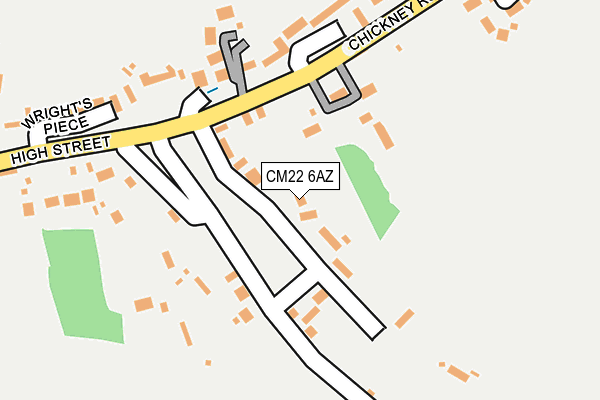 CM22 6AZ map - OS OpenMap – Local (Ordnance Survey)