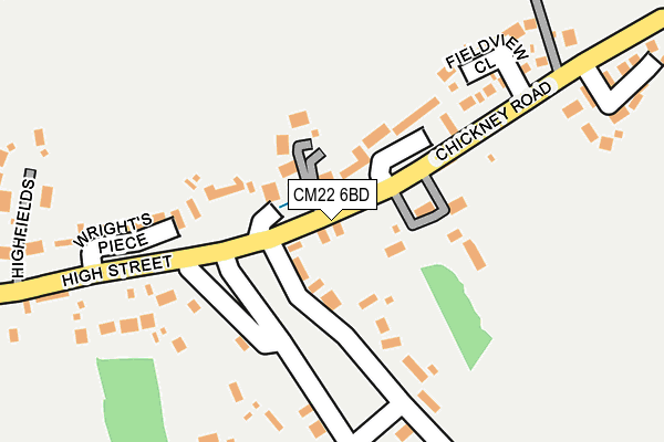 CM22 6BD map - OS OpenMap – Local (Ordnance Survey)