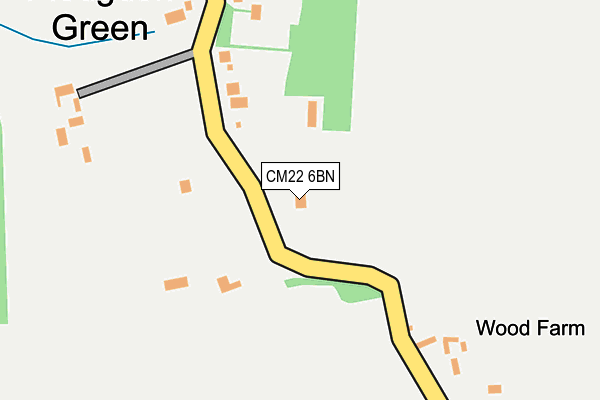 CM22 6BN map - OS OpenMap – Local (Ordnance Survey)