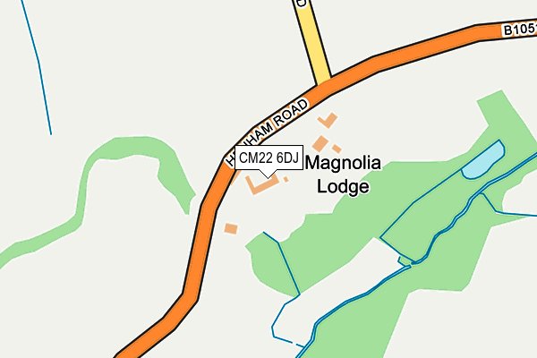 CM22 6DJ map - OS OpenMap – Local (Ordnance Survey)