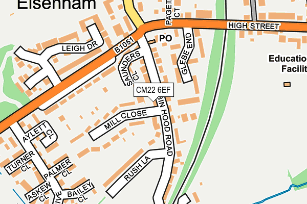 CM22 6EF map - OS OpenMap – Local (Ordnance Survey)