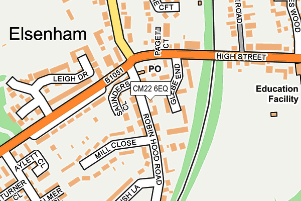CM22 6EQ map - OS OpenMap – Local (Ordnance Survey)