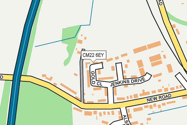 CM22 6EY map - OS OpenMap – Local (Ordnance Survey)