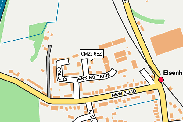 CM22 6EZ map - OS OpenMap – Local (Ordnance Survey)
