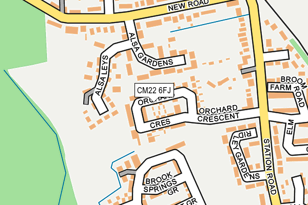 CM22 6FJ map - OS OpenMap – Local (Ordnance Survey)