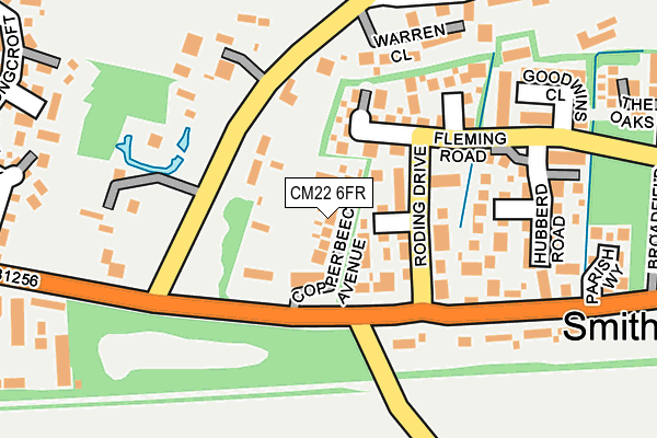 CM22 6FR map - OS OpenMap – Local (Ordnance Survey)