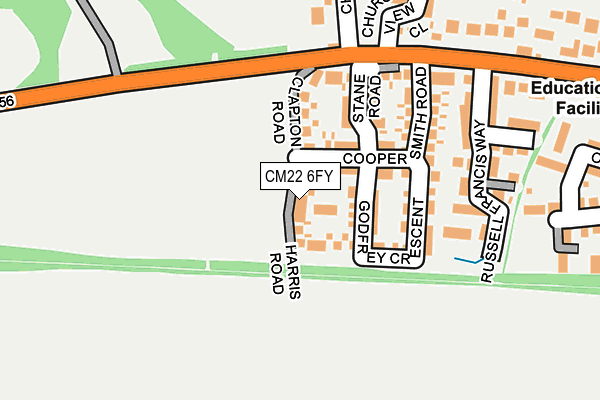 CM22 6FY map - OS OpenMap – Local (Ordnance Survey)