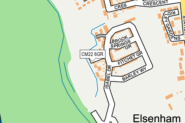 CM22 6GR map - OS OpenMap – Local (Ordnance Survey)