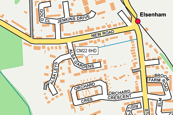 CM22 6HD map - OS OpenMap – Local (Ordnance Survey)