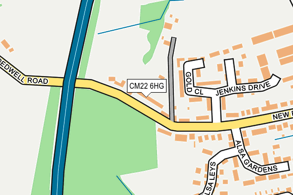 CM22 6HG map - OS OpenMap – Local (Ordnance Survey)