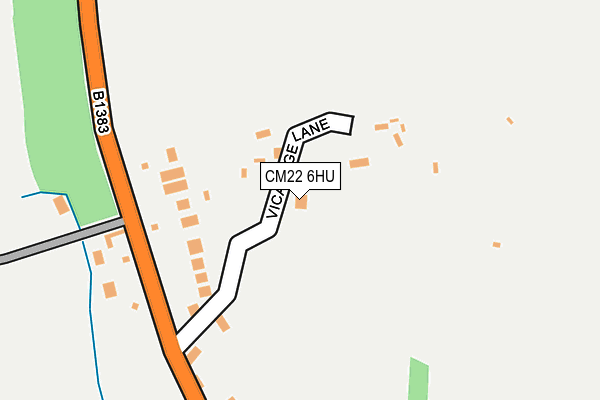 CM22 6HU map - OS OpenMap – Local (Ordnance Survey)