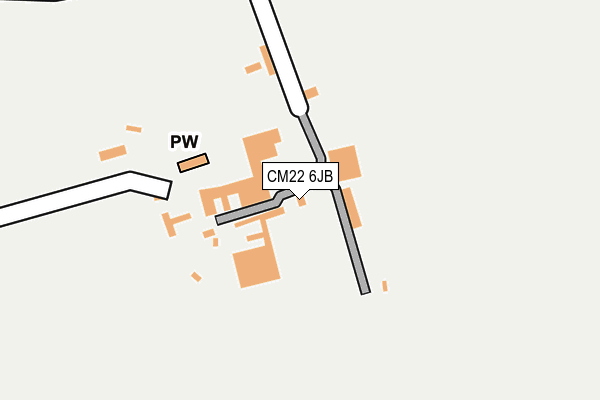 CM22 6JB map - OS OpenMap – Local (Ordnance Survey)