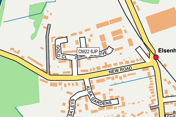 CM22 6JP map - OS OpenMap – Local (Ordnance Survey)
