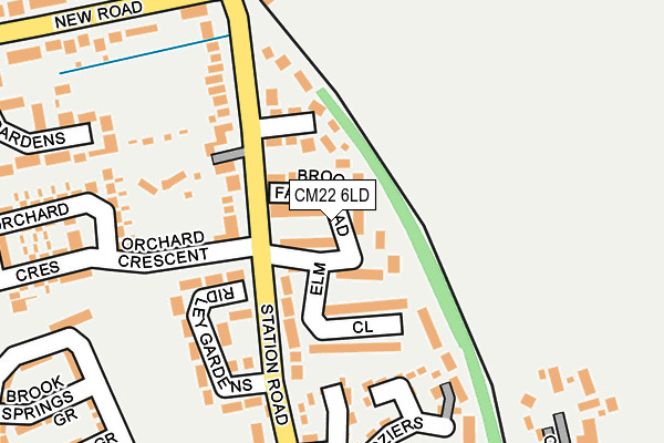 CM22 6LD map - OS OpenMap – Local (Ordnance Survey)