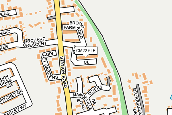 CM22 6LE map - OS OpenMap – Local (Ordnance Survey)