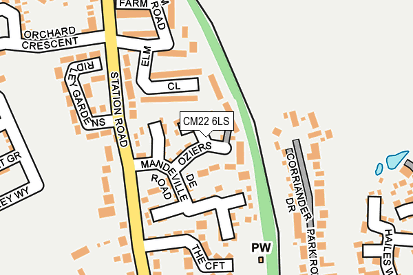 CM22 6LS map - OS OpenMap – Local (Ordnance Survey)
