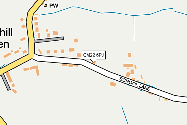 CM22 6PJ map - OS OpenMap – Local (Ordnance Survey)