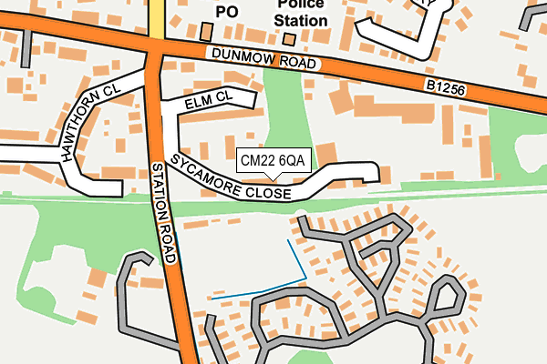 CM22 6QA map - OS OpenMap – Local (Ordnance Survey)