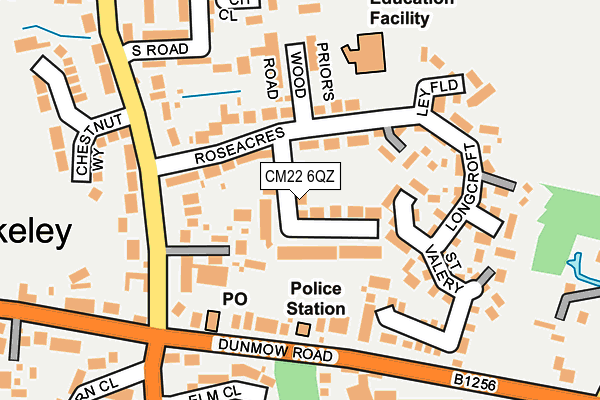 CM22 6QZ map - OS OpenMap – Local (Ordnance Survey)
