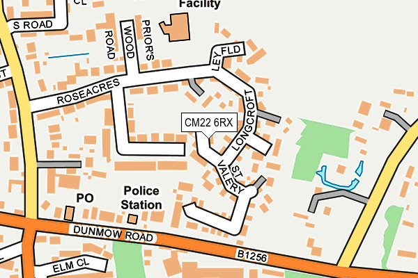 CM22 6RX map - OS OpenMap – Local (Ordnance Survey)