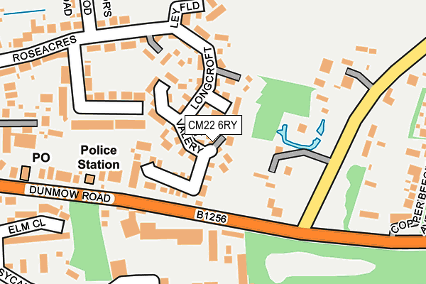 CM22 6RY map - OS OpenMap – Local (Ordnance Survey)