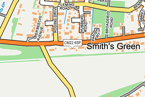 CM22 6SP map - OS OpenMap – Local (Ordnance Survey)