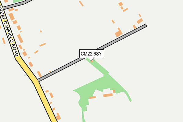 CM22 6SY map - OS OpenMap – Local (Ordnance Survey)