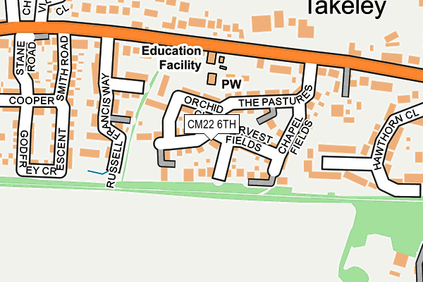 CM22 6TH map - OS OpenMap – Local (Ordnance Survey)