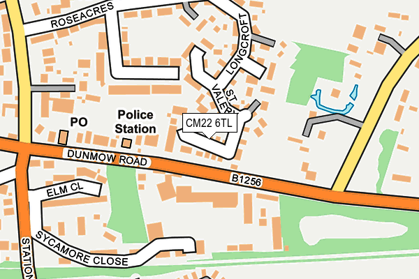 CM22 6TL map - OS OpenMap – Local (Ordnance Survey)