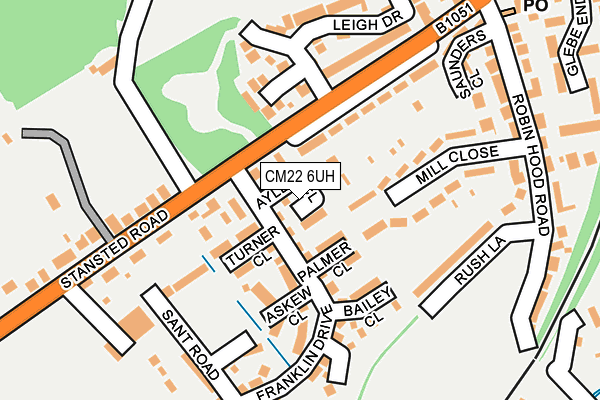 CM22 6UH map - OS OpenMap – Local (Ordnance Survey)