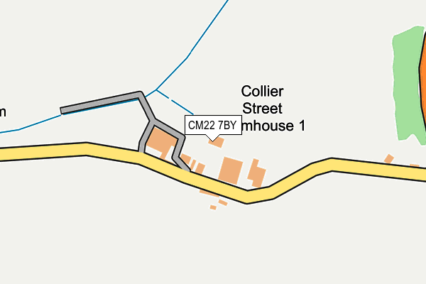 CM22 7BY map - OS OpenMap – Local (Ordnance Survey)