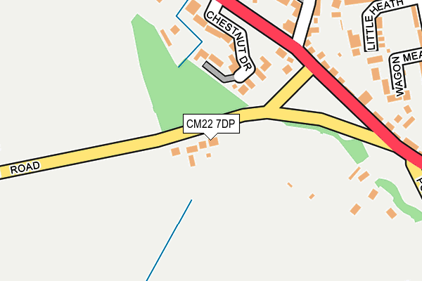 CM22 7DP map - OS OpenMap – Local (Ordnance Survey)