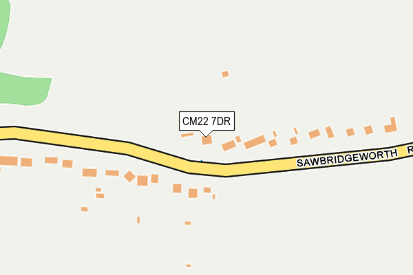 CM22 7DR map - OS OpenMap – Local (Ordnance Survey)