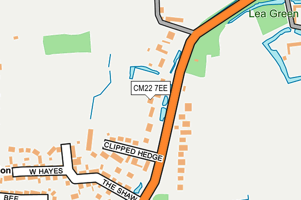 CM22 7EE map - OS OpenMap – Local (Ordnance Survey)