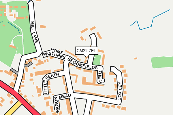 CM22 7EL map - OS OpenMap – Local (Ordnance Survey)