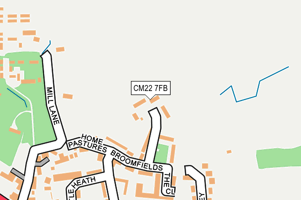 CM22 7FB map - OS OpenMap – Local (Ordnance Survey)