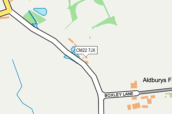 CM22 7JX map - OS OpenMap – Local (Ordnance Survey)