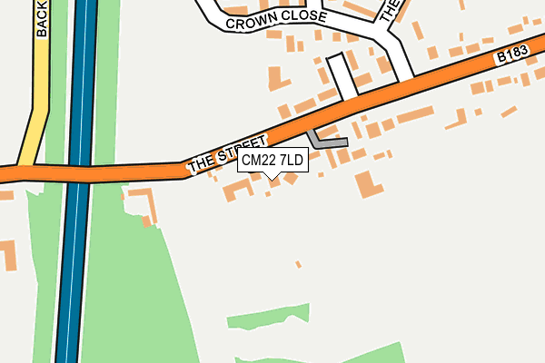CM22 7LD map - OS OpenMap – Local (Ordnance Survey)