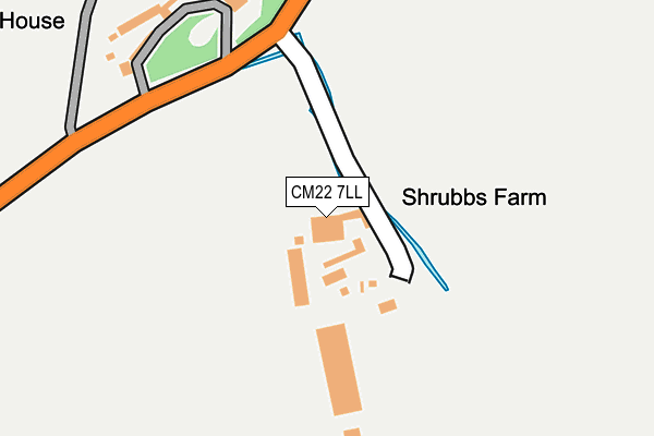CM22 7LL map - OS OpenMap – Local (Ordnance Survey)