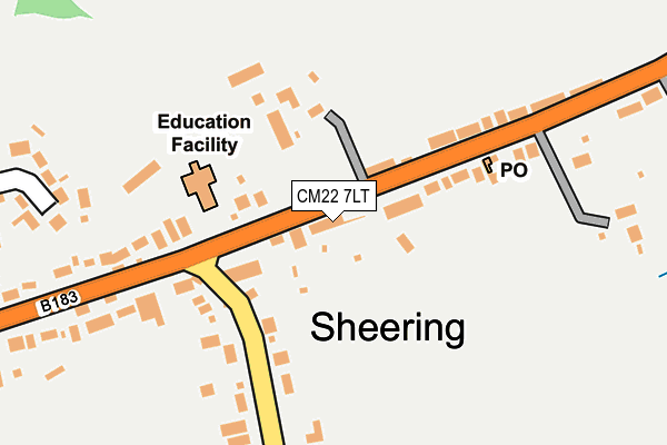 Map of SHEERING VILLAGE PRE-SCHOOL CIC at local scale