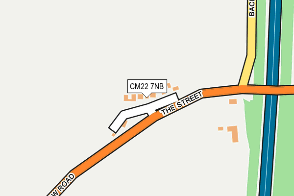 CM22 7NB map - OS OpenMap – Local (Ordnance Survey)