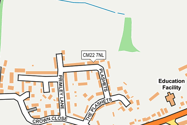 CM22 7NL map - OS OpenMap – Local (Ordnance Survey)