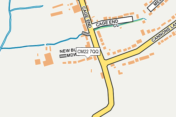 CM22 7QQ map - OS OpenMap – Local (Ordnance Survey)